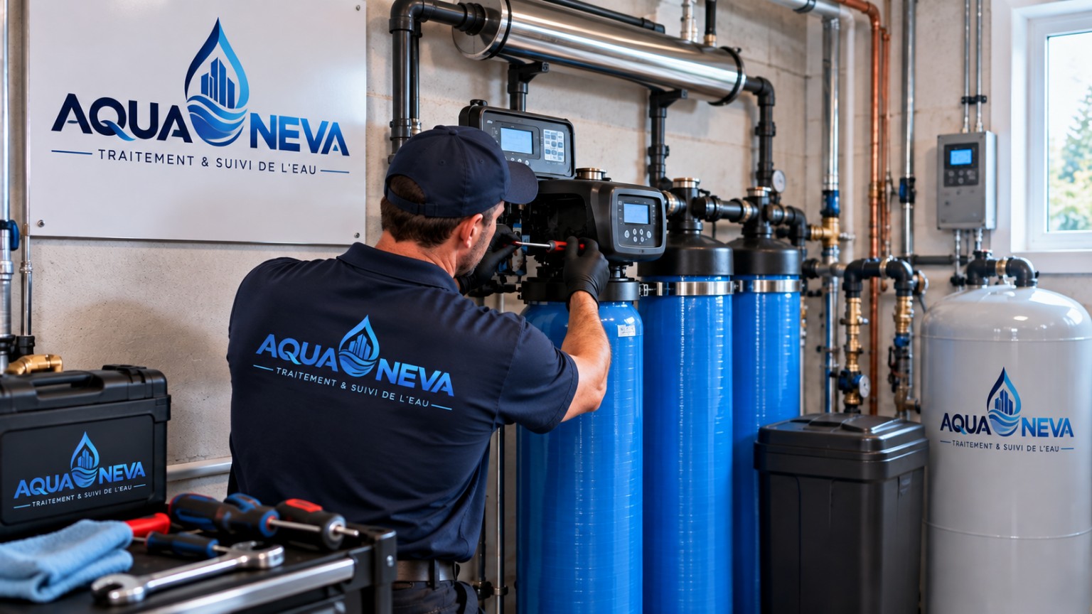 Entretien préventif d’un système de traitement d’eau Aquaneva
