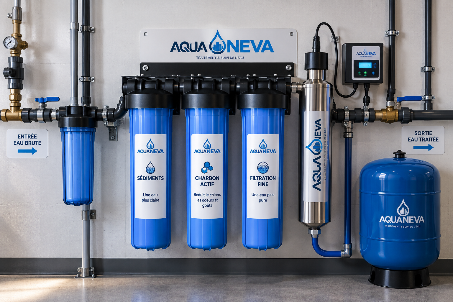 Système professionnel de filtration d’eau Aquaneva
